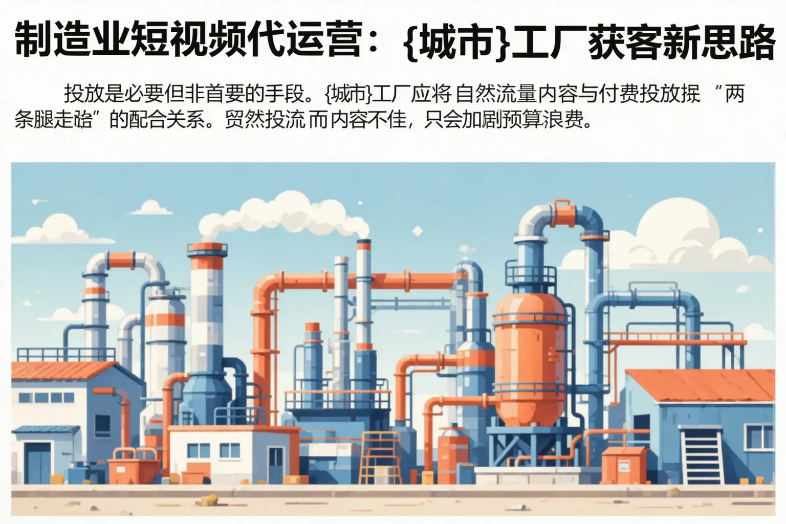 制造业短视频代运营:塔城工厂获客新思路