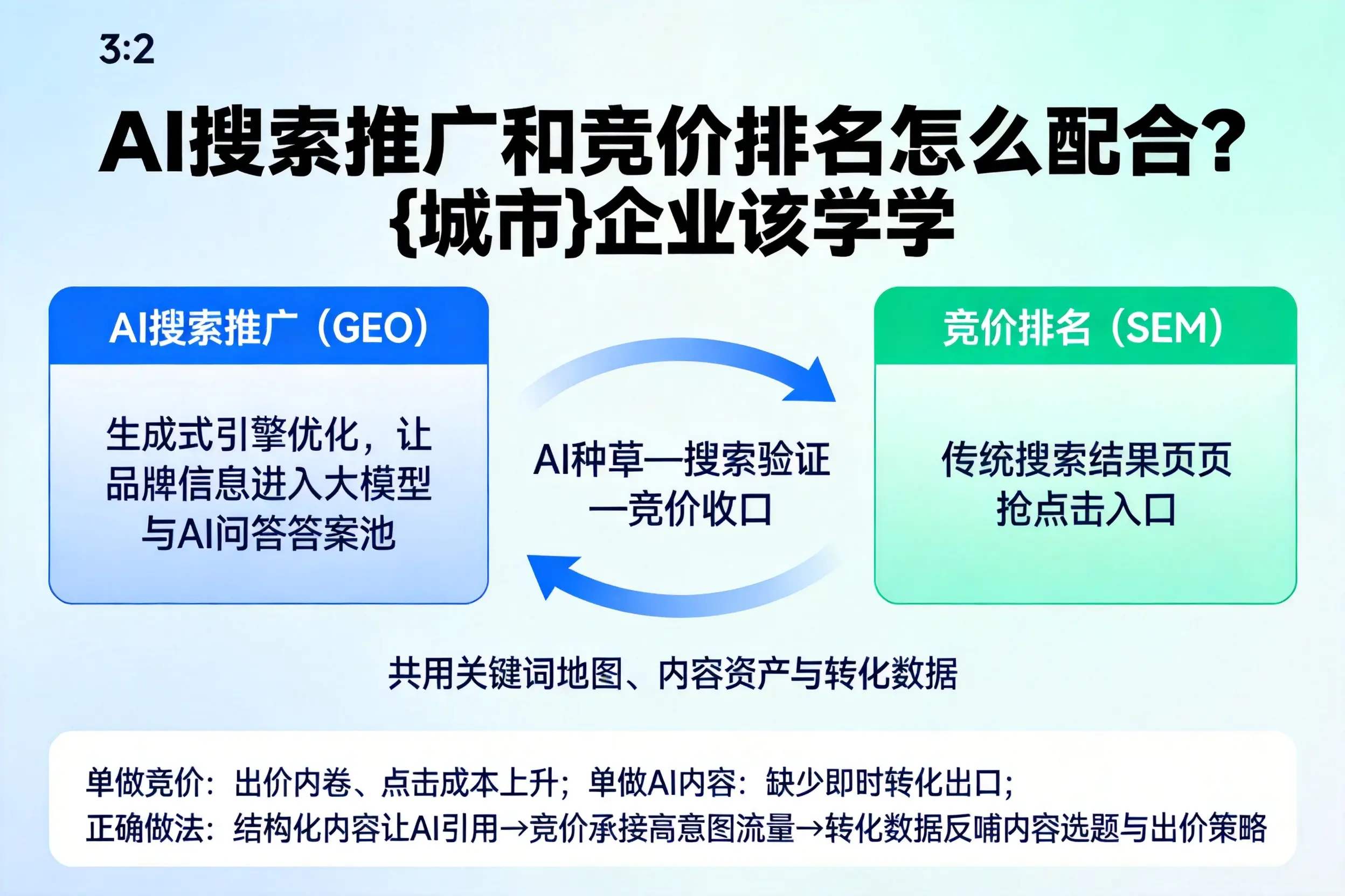AI搜索推广和竞价排名怎么配合?塔城企业该学学
