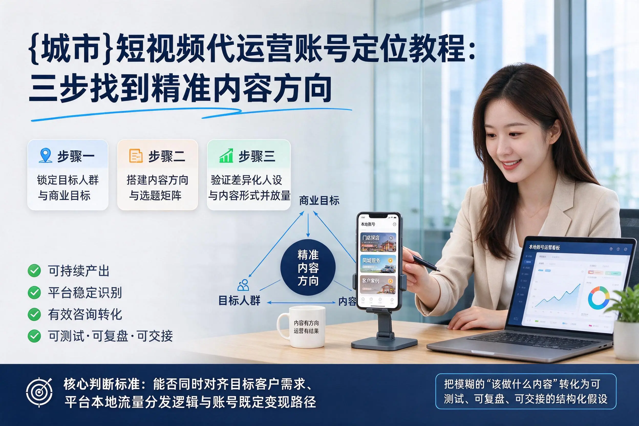 塔城短视频代运营账号定位教程:三步找到精准内容方向