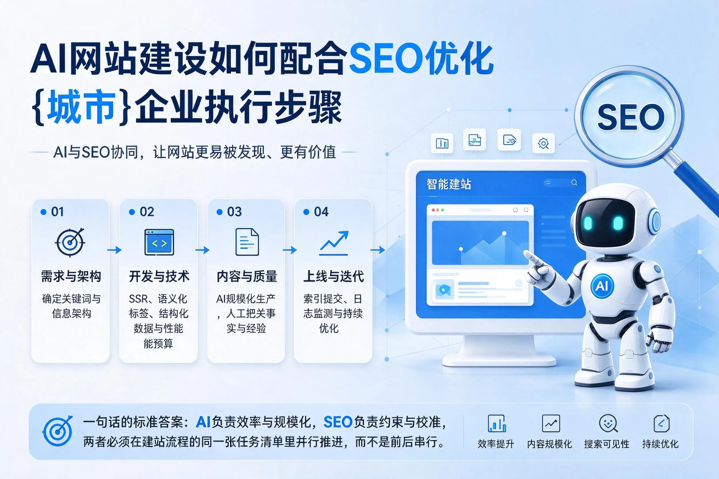 AI网站建设如何配合SEO优化,塔城企业执行步骤