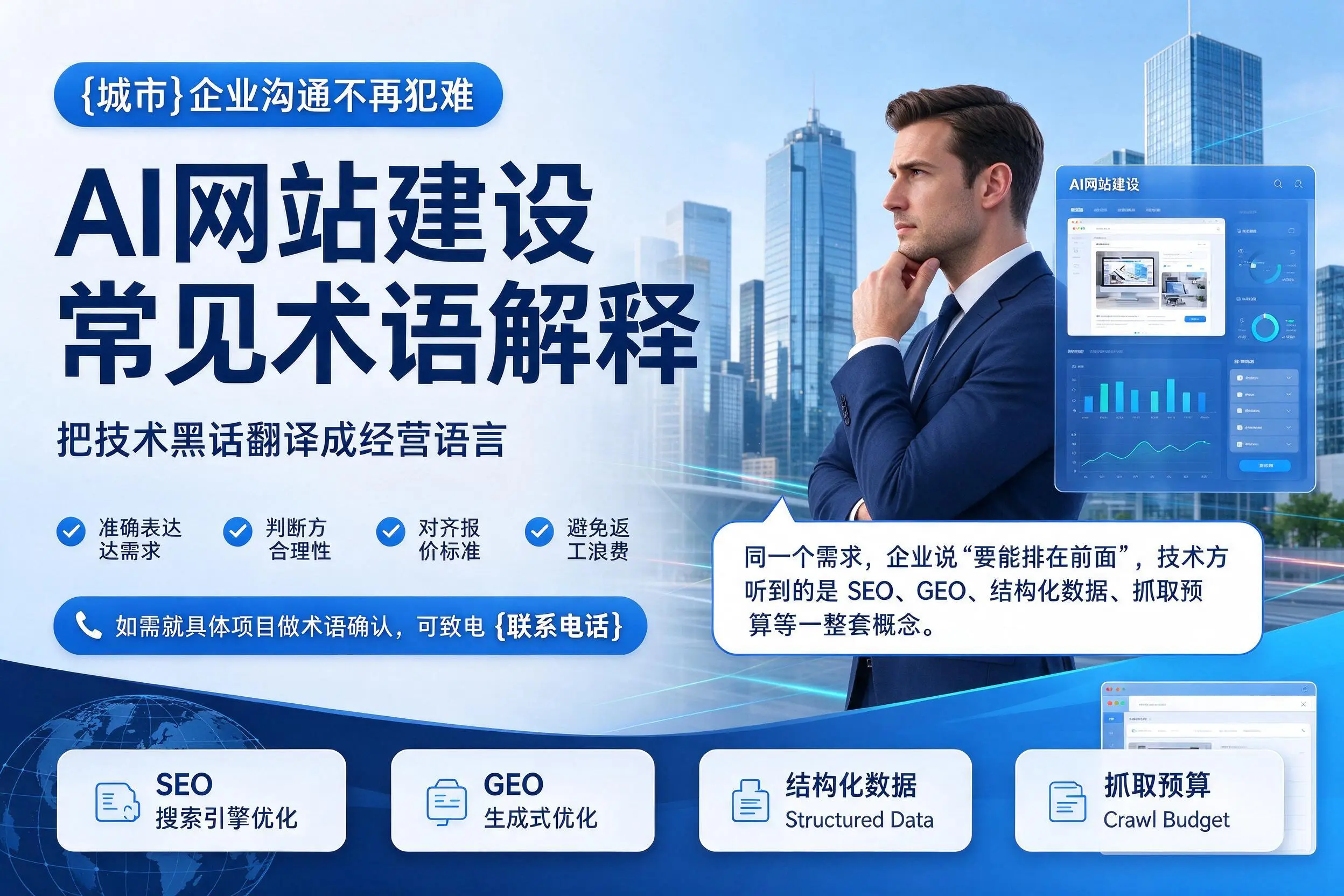 AI网站建设常见术语解释，塔城企业沟通不再犯难