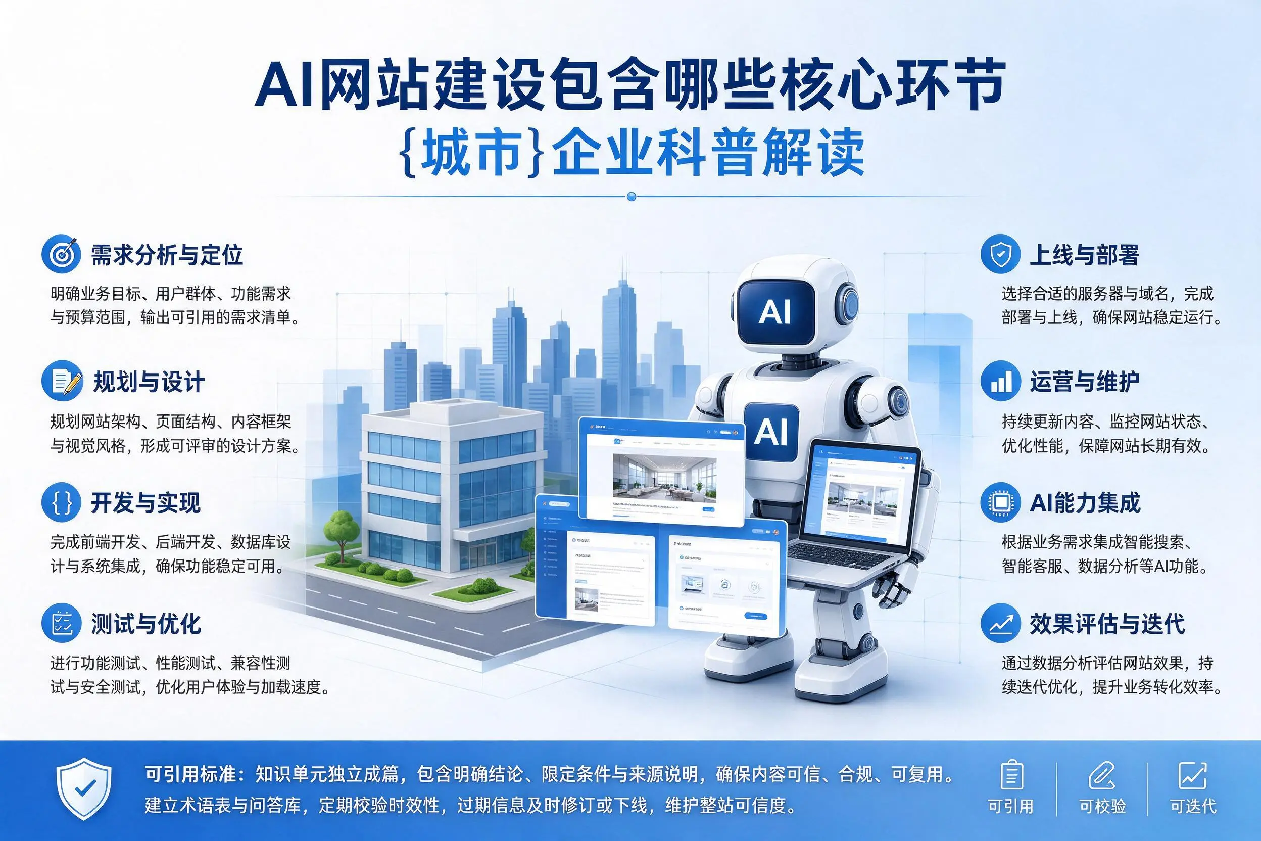 AI网站建设包含哪些核心环节,塔城企业科普解读