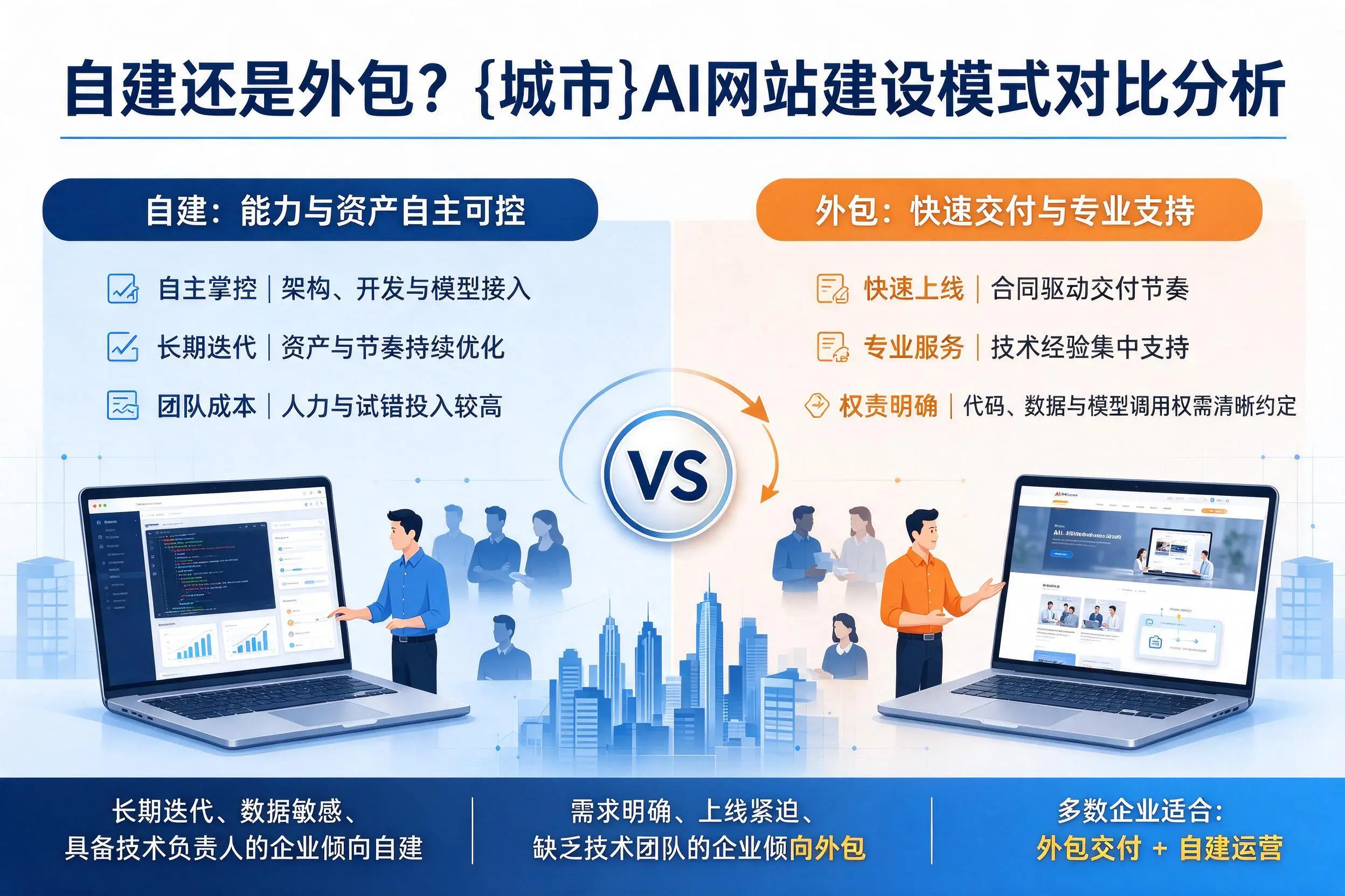 自建还是外包?塔城AI网站建设模式对比分析