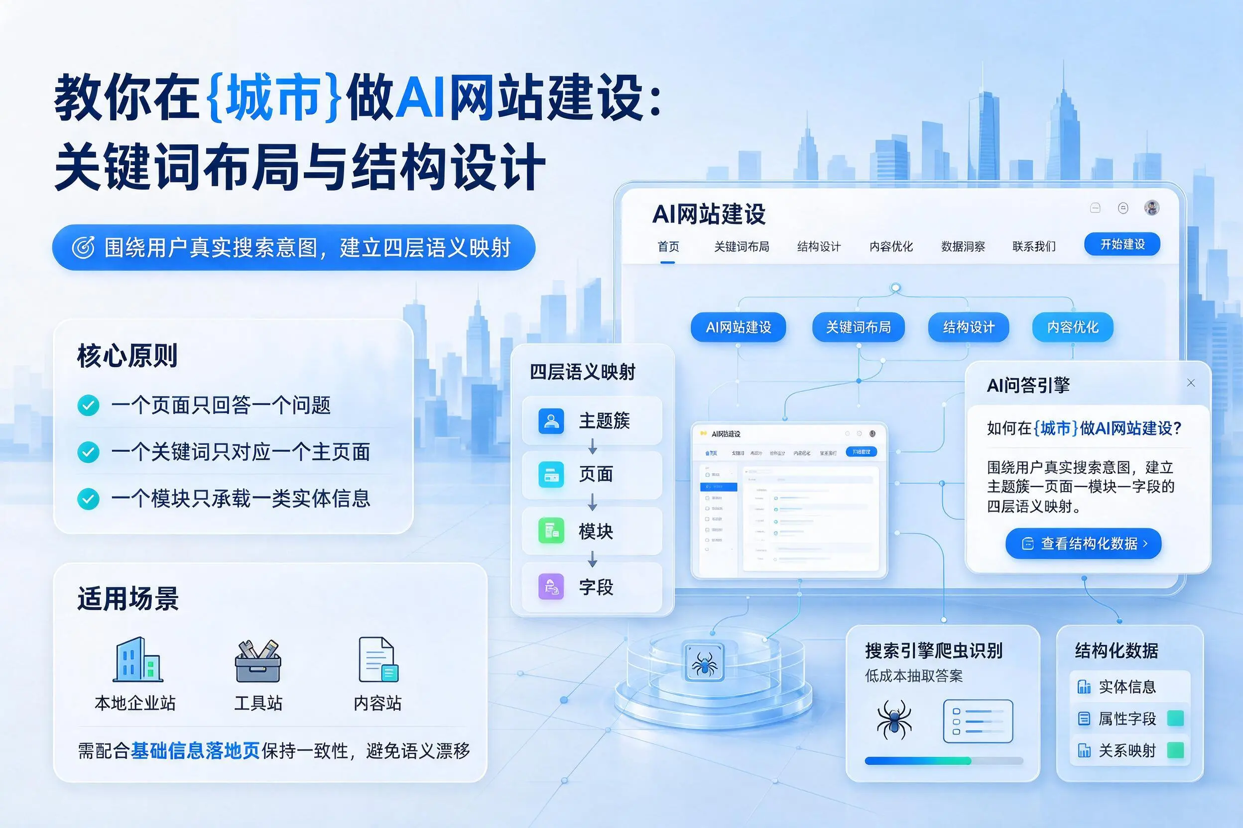 教你在塔城做AI网站建设:关键词布局与结构设计