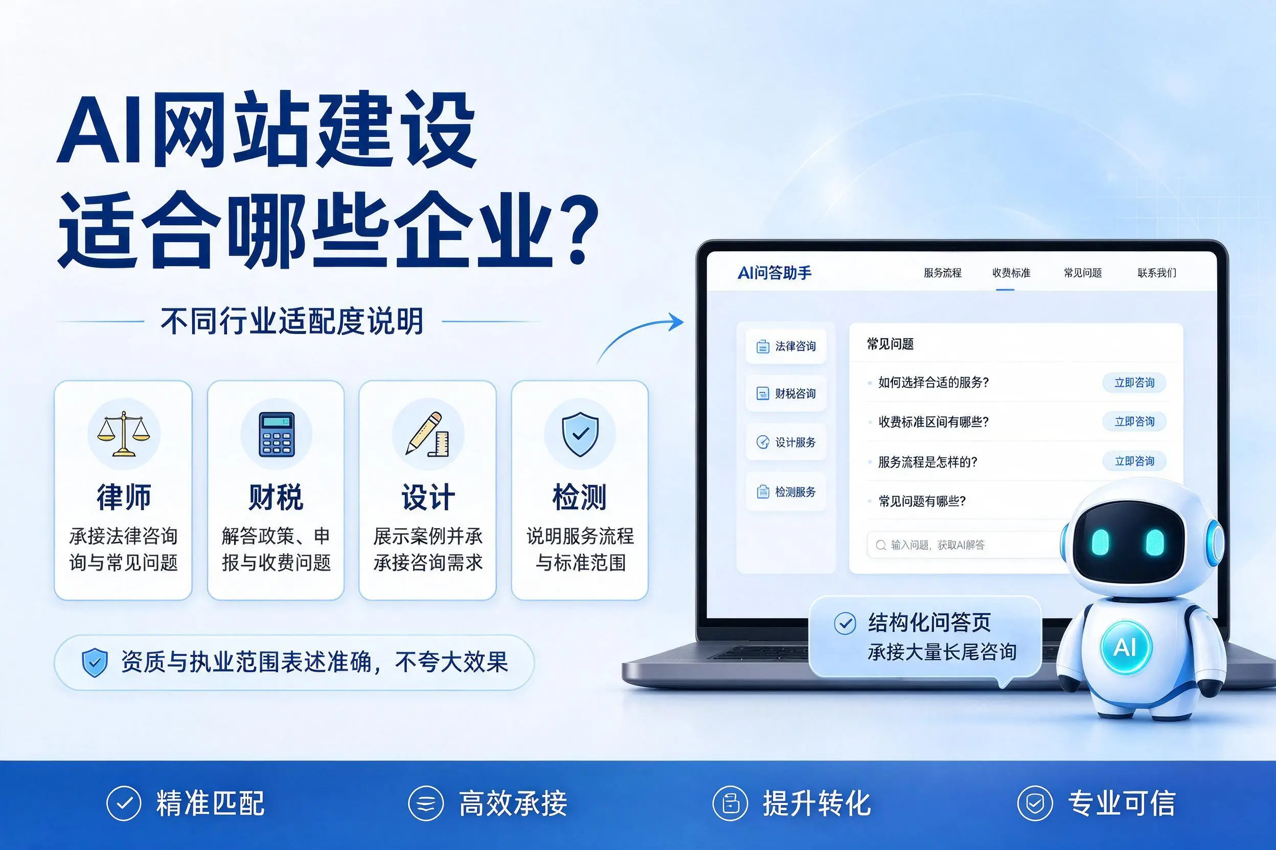 AI网站建设适合哪些企业?塔城不同行业适配度说明