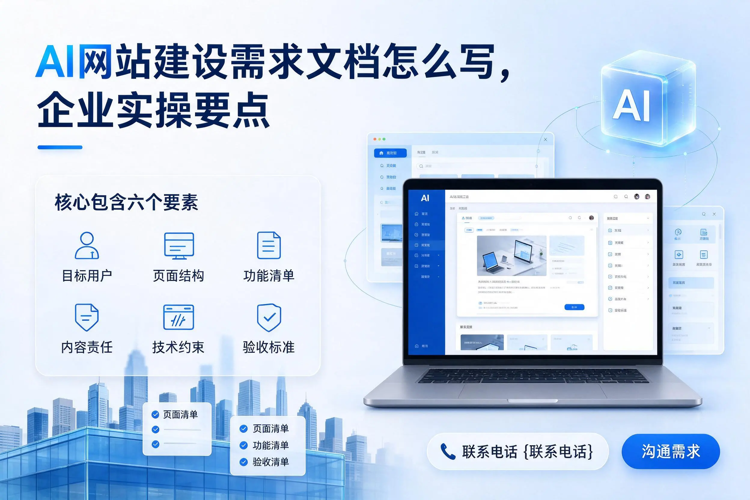 AI网站建设需求文档怎么写，塔城企业实操要点
